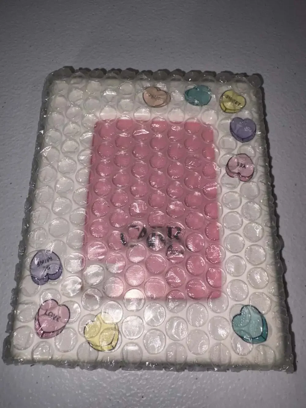 Valentine's Day Candy Heart Picture Frame